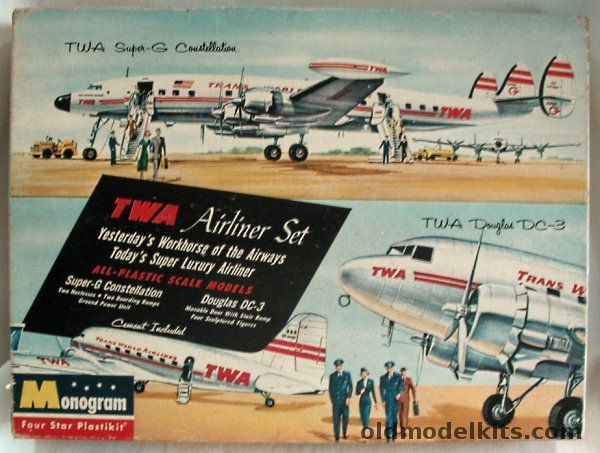 Monogram TWA Airliner Set DC-3 and Super G Constellation, MGP5 plastic model kit